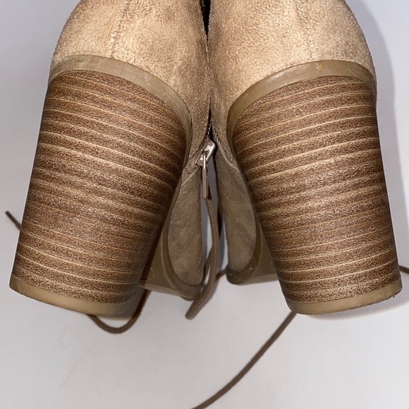 Faux Suede Peep Toe Front Lace up Boot. Mossimo Supply Co. - Picture 9 of 9